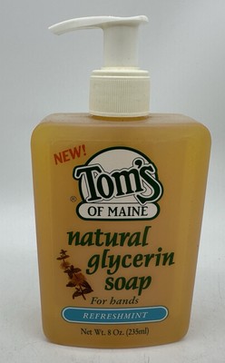 Vintage Tom's of Maine Natural Glycerine Refreshment Liquid Hand Soap 8oz Sealed
