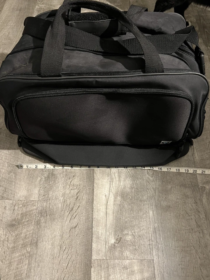Bolsa de lona grande vintage BMW negra equipaje bolsa de alta resistencia 20x12x12 Foto 3 de 4