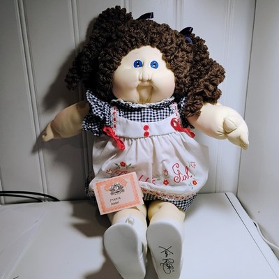 Xavier Roberts Soft Sculpture little people Doll brown POPCORN