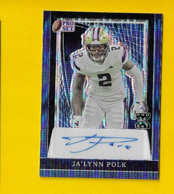 72830 	2024 Leaf Pro Set Metal Autographs Pulsar Blue   Ja'Lynn Polk 3/8