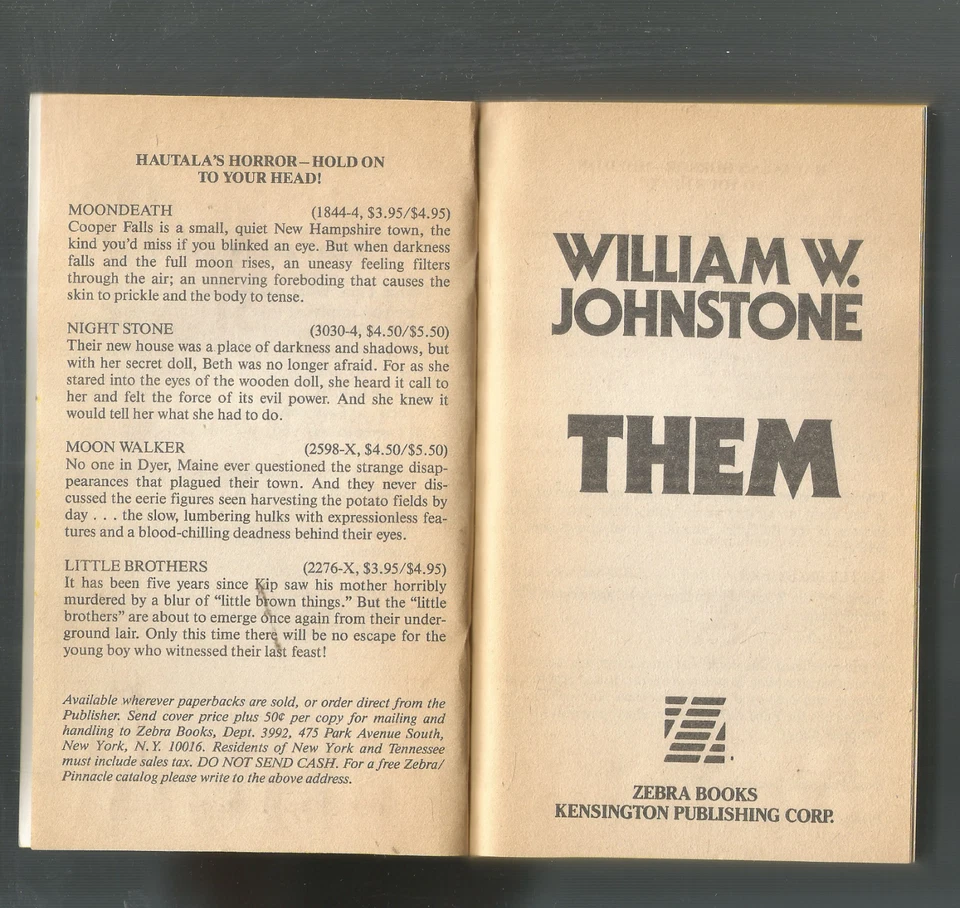 WILLIAM W. JOHNSTONE  (PB) ' THEM" ( HORROR) 1992 Foto 4 de 4