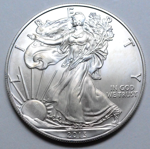 2013 American Silver Eagle Dollar 1 Oz 999 Silver Coin Uncirculated, No Reserve