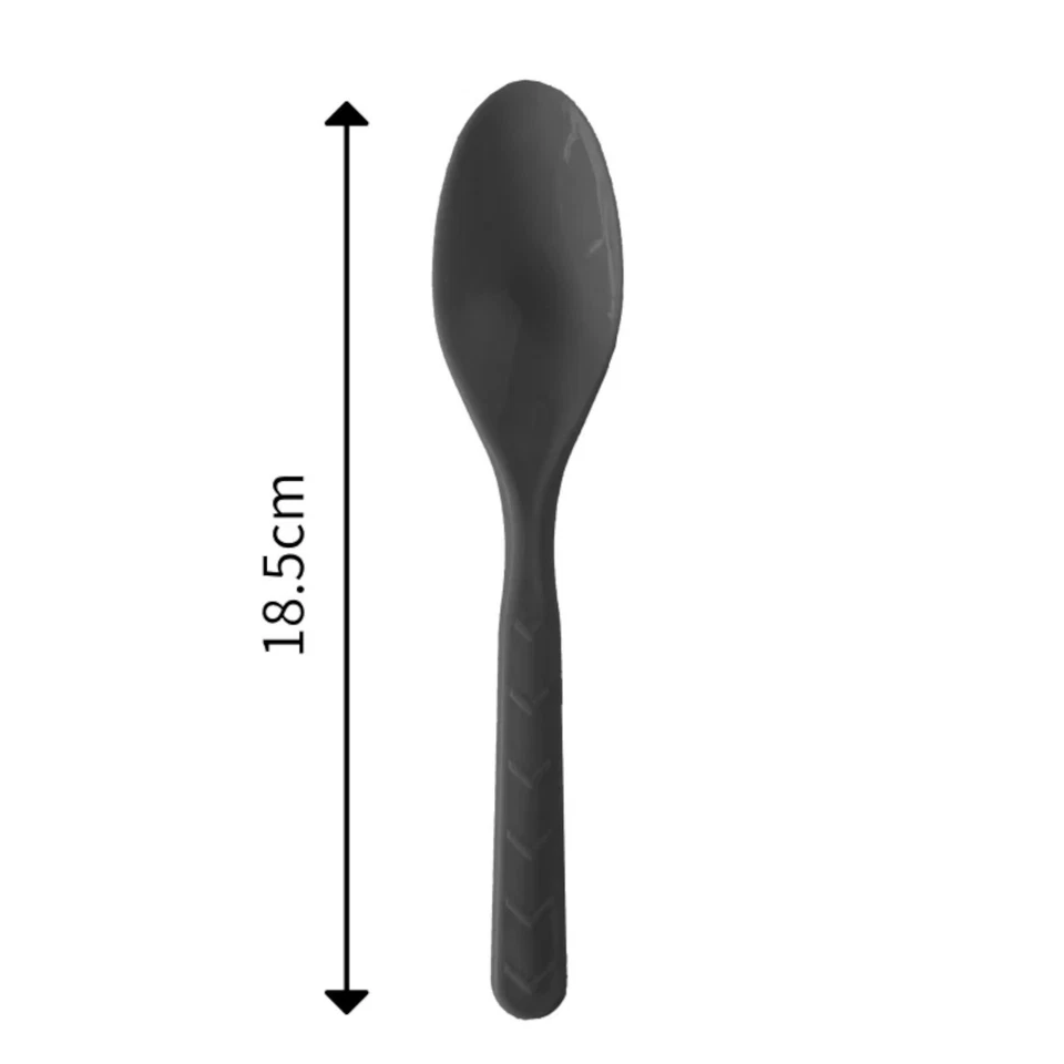 Cubiertos de plástico reutilizables (18,5 cm) - fuertes y duraderos en cuchillos tenedores cucharas mezcla Foto 4 de 4