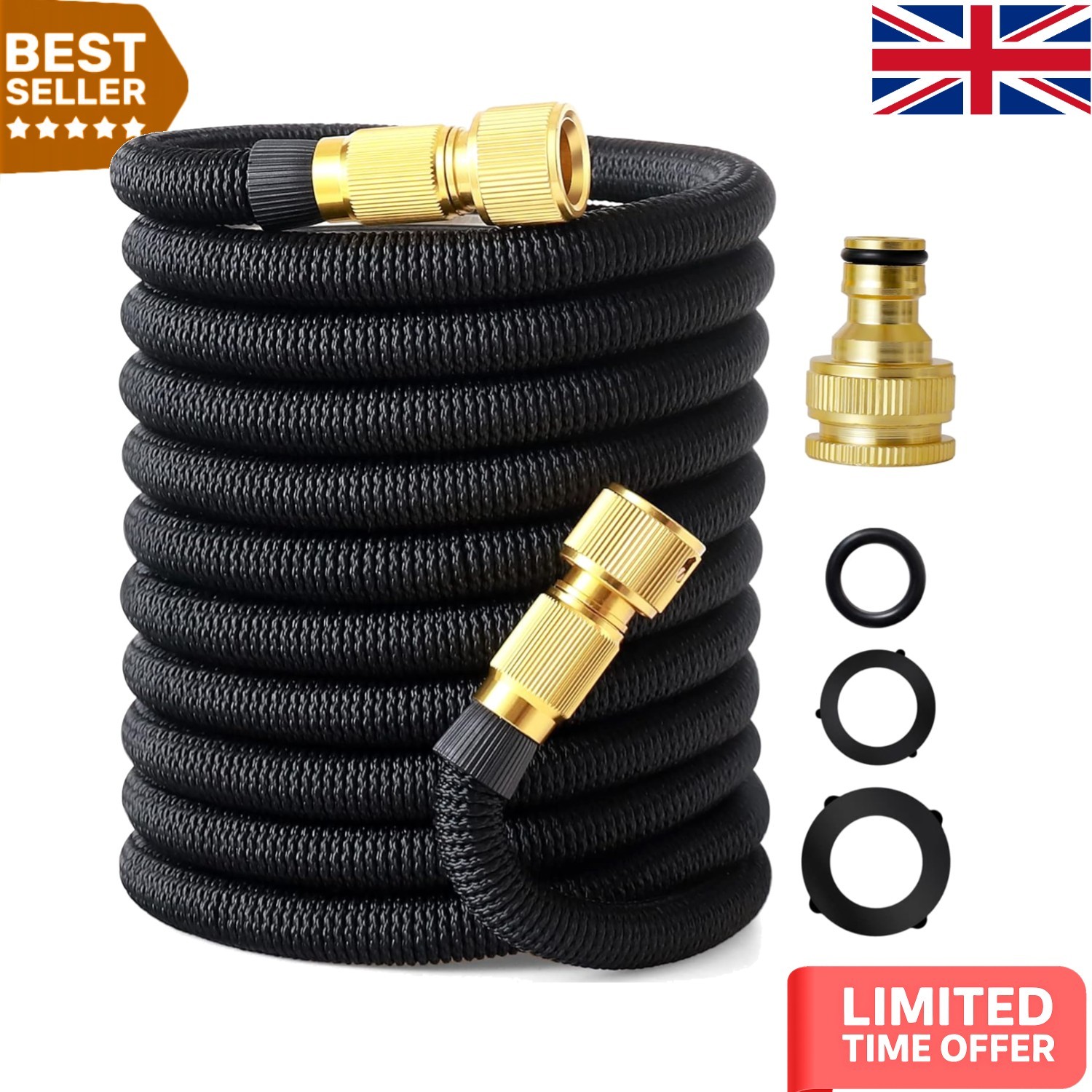 Flexible 50FT Expandable Hose - Ideal for Easy Gardening & Vehicle Cleaning