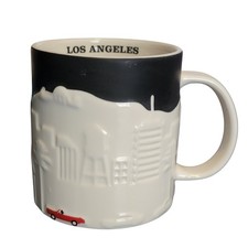 Starbucks Los Angeles Skyline 3D Red Sports Car Mug 2012