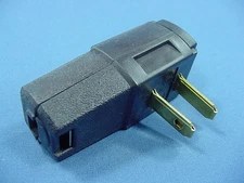 Leviton 321 Side Mount 15A Right Angle Easy-Wire Plug 1-15P Non-Polarized Bagged