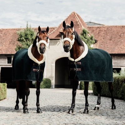 Kentucky Horsewear Fleece Show Heavy - tannengrün - Abschwitzdecke