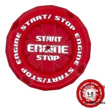 Rotary Push Start Button Cover, Car Engine Start Stop Button Cover, RED