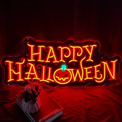 Custom LED Neon Sign For ''Halloween Party '' Night party Light for Home and Bars.