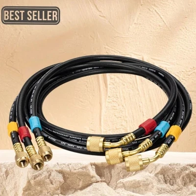 FIELDPIECE INSTRUMENTS **EXTRA 5% OFF Fieldpiece HR3B Ball Valve Refrigerant Hose Set (3) 1/4" x 1/4