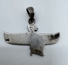 Vintage Sterling Silver Egyptian Revival Winged Goddess Isis Pendant — photo 5