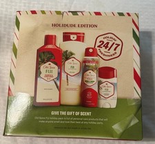 Old Spice Holiday Gift Set Holidude 2024   Fiji Scent   4-Piece Grooming Kit