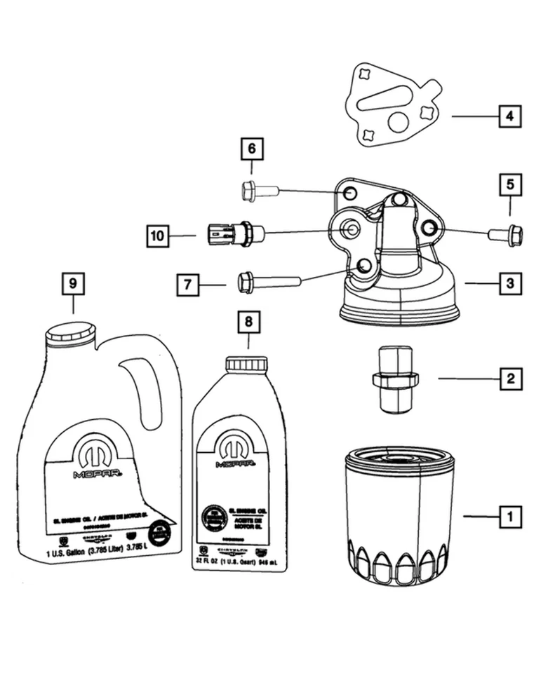 Pack of 12 New Genuine Mopar Engine Oil Filter (2007-2011) OE 04105409AE - Image 4 of 4