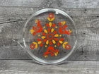 Vintage Pyrex Friendship Oval Casserole Dish Lid Only Odd Pattern 1-1/2 qt 474-C