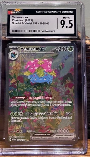 Venusaur EX 198/165 SV 151 English Special Illustration CGC 9.5 Mint Pokemon TCG