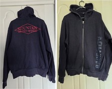 FILA - Mountain Adventure Equipment - Zipped Hoodie - Blue - LARGE - P2P 23"