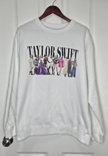 Taylor Swift Midnights Eras Tour Sweatshirt Pullover Size XL White Long Sleeve