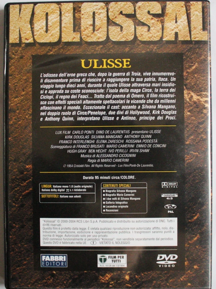 ULISSE con Kirk Douglas DVD - Immagine 2 di 3