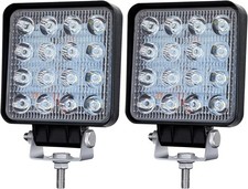2PCS LED Work Lights 48W 4000lm, Square Off Road Driving Lights