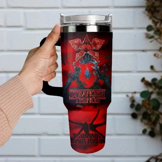 Custom Season 5 Retro Sci-Fi Horror Tumbler With Handle 20oz 30oz 40oz