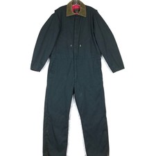 Vtg Walls Zero Zone Mens Coveralls Black Insulated Corduroy Collar 52