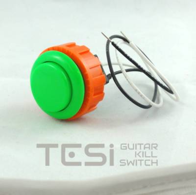 Guitar Killswitch Tesi DITO Screw-In 24MM Momentary Arcade Push Button Guitar Kill Switch Red Eb - Foto 4
