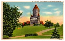 Cleveland Ohio OH James A Garfield Memorial 92 Linen Postcard