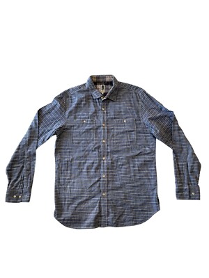 Howe Creative Workforce Long Sleeve Button Up Collared Shirt Blue Size XL GUC