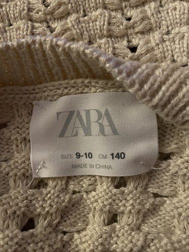 Zara Girls Cream Colored Sweater Size 9-10 - Picture 4 of 4