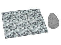 Semplix BüGelunterlage Diamond + Silikon BüGeleisenablage (Stein/Grau)