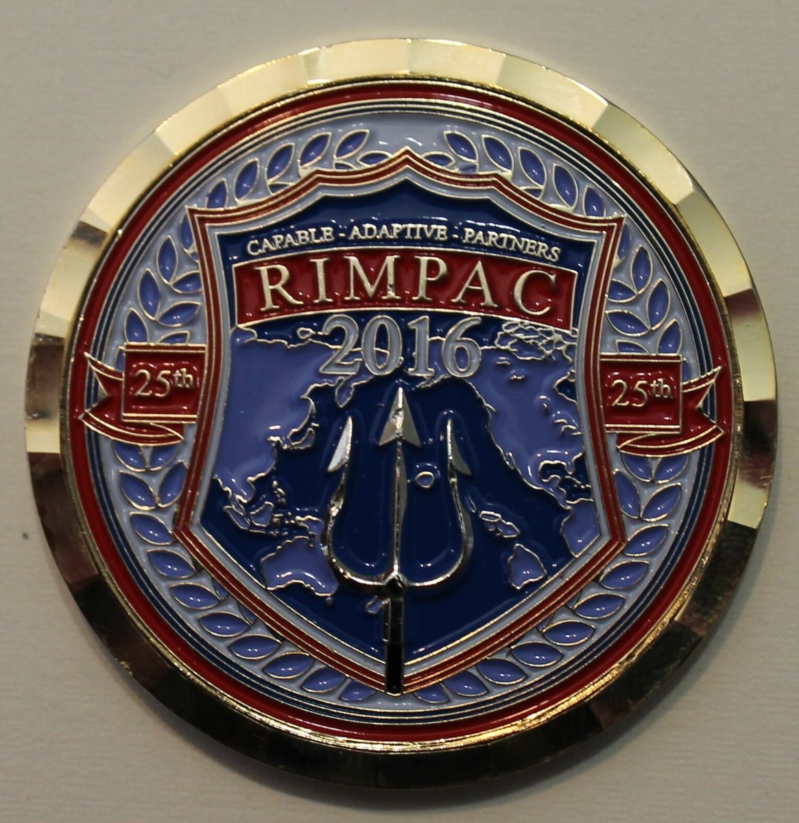 RIMPAC 2016 25th RIMPAC Hawaiian Islands Navy Challenge Coin | eBay