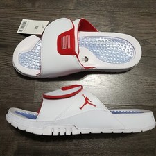 NIKE Air Jordan Hydro Retro XI 11 Slides Mens 8-13 White Varsity Red Cherry