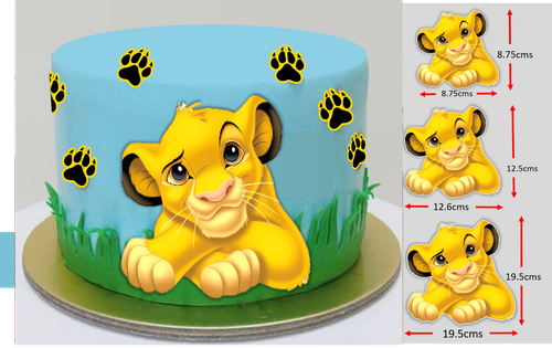 Edible Simba Lion King Large Wafer Cake Topper Birthday Image Decoration Uncut Ebay