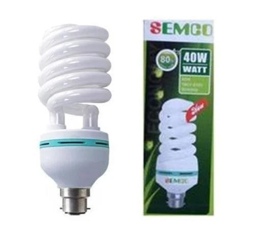 40W SPIRAL 8000K CFL LIGHT BULB LAMP COOL DAYLIGHT B22 E27 ENERGY SAVER
