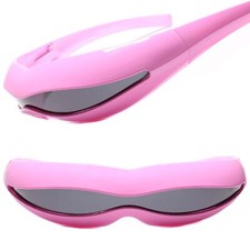 Wrap Around Costume Rave Robot Cyclops Visor Futuristic Cosplay Pink Sunglasses