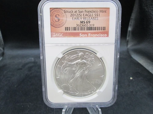 2012 S American Eagle .999 Fine Silver 1oz Dollar NGC MS 69 Early Releases