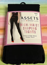 NEW Assets Spanx High-waist Shaping Tights size 1 black opaque