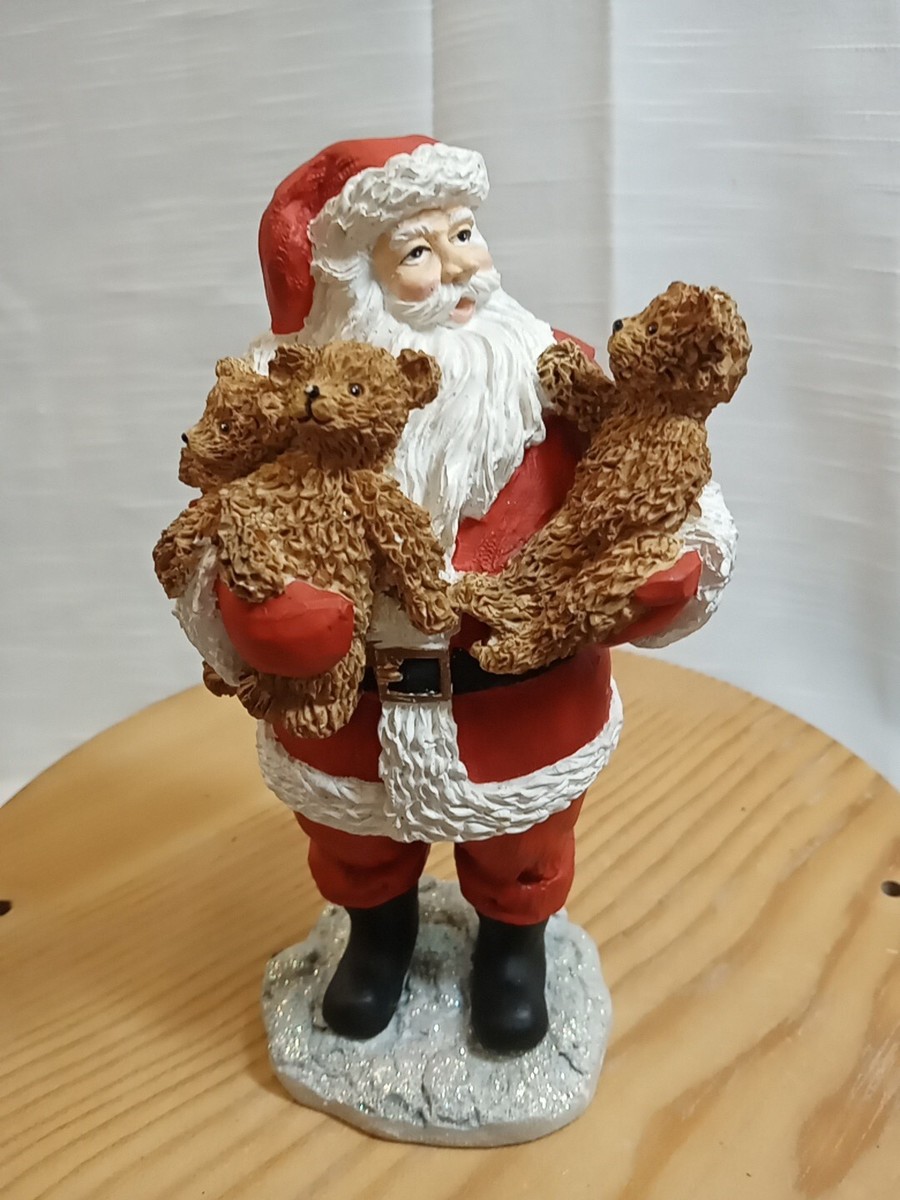 Standing Santa Claus with Teddy Bear Christmas Figure - 24  Santa Claus Figurine with Teddy Bear display picture 1