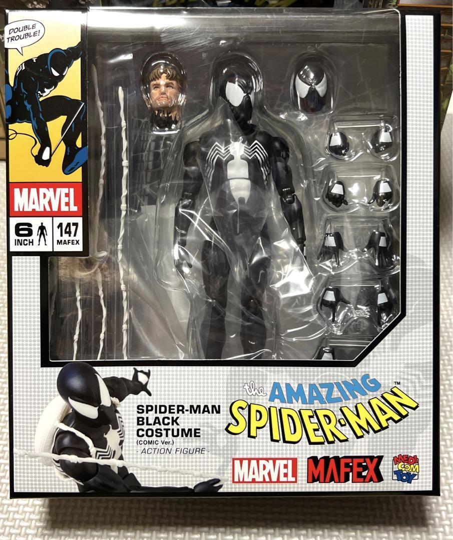 Re-release MAFEX No.147 Spider-Man Black Costume COMIC Ver. PSL Free Expedited