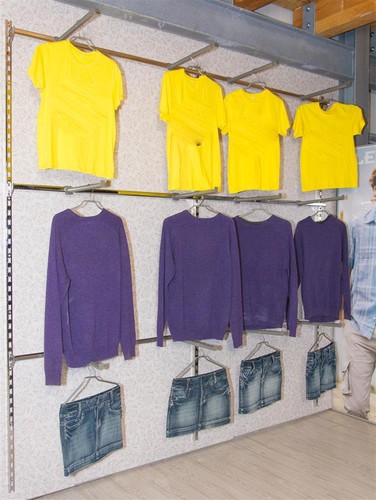 Wandregal Ladeneinrichtung Garderobe Kleiderständer Rückwandsystem Ladenregal - Bild 2 von 7