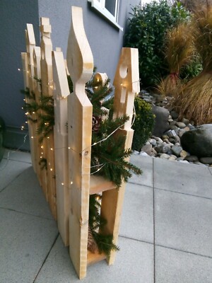 Weihnachtszaun-Deko „Peeper“ – Set Aus Wetterfestem Kunstholz, Kopf 26x21 Cm, Einfach Zu Montieren