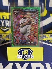 2024 Topps chrome Drew Rom Rookie green wave /99 #195 Cardinals