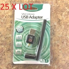 25 X LOT Antenna 300n 300Mbps Mini Wireless USB Wifi Adapter Network 802.11n/g/b