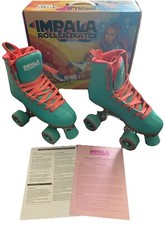 Impala Roller Skates - Aqua  Pink - Womens Size 5 - With Box - Sidewalk Model