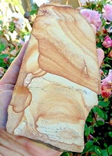 PICTURE JASPER SLAB GROUNDING AND HARMONISING 164 X 93 X 12 MM 355 G