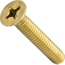 10-24 Flat Head Countersink Machine Screws Solid Brass Phillips Drive All Sizes