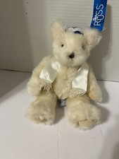 Russ Berry cream 9 inch shalom teddy bear With Yamaka