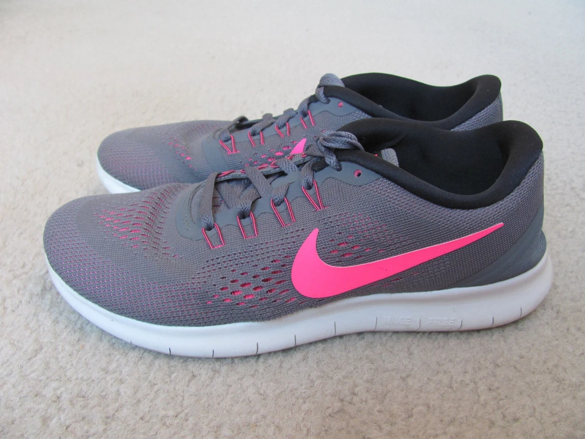 Nike free run clearance womens gray and pink