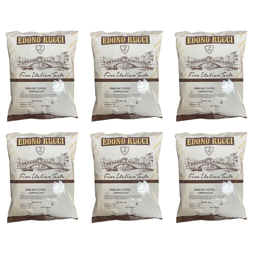 Powdered Cappuccino Mix, English Toffee, 6/2 lb bags Edono Rucci hot or over ice