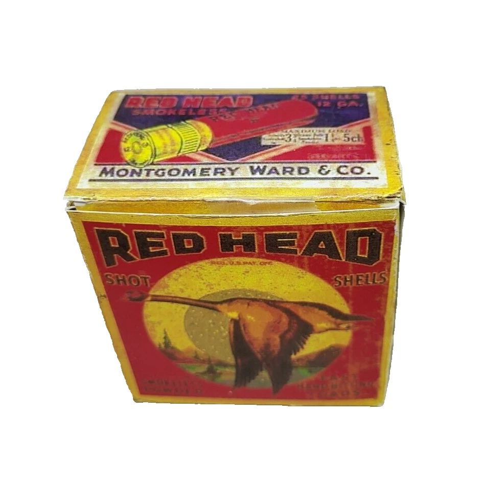 Vintage Red Head Smokeless Powder Shot  Shells Empty Box - REPRODUCTION - Image 2 of 4
